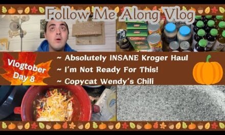 ABSOLUTELY INSANE KROGER HAUL ~ I’M NOT READY FOR THIS ~ COPYCAT WENDY’S CHILI ~ VLOGTOBER DAY 8