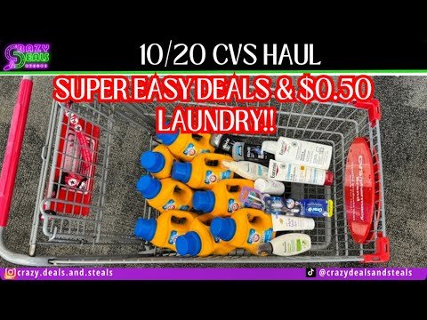 🎉10/20 CVS HAUL🎉SUPER EASY DEALS + $0.50 LAUNDRY CARE & MORE* HOW TO COUPON AT CVS