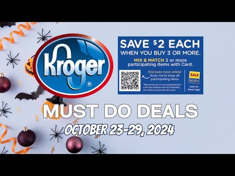 *$.99 Sale* Kroger MUST DO Deals for 10/23-10/29 | Buy 3 Save $2 Each Mega Sale & MORE