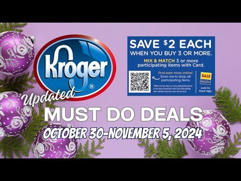 *FREEBIE* Kroger UPDATED (Again) Must Do Deals for 10/30-11/5 | NEW MONTH = NEW DEALS