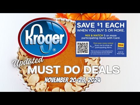 *MONEYMAKERS* Kroger MUST DO Deals for 11/20-11/28 | Run Mega Sale Deal + MORE!