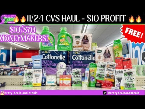 🎉11/24 CVS HAUL = $10 PROFIT 🎉NO NEWSPAPER COUPONS – $10/$70 FREEBIES & VISA CARD DEALS #cvsdeals