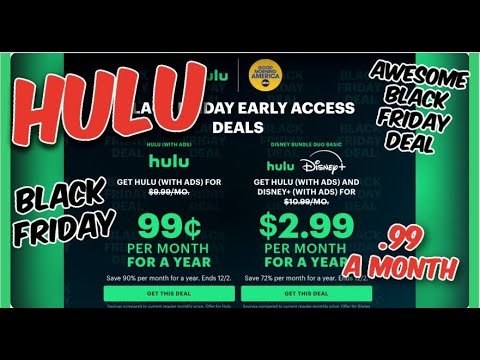 .99 Hulu Subscription || Hulu Black Friday Deal || $11.88 for a Whole Year of Hulu || Disney Plus