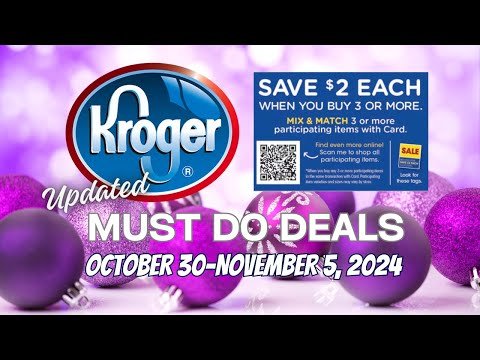 *Final Deals* Kroger UPDATED (again) MUST DO DEALS for 10/30-11/5 | Mega Sale Ending Soon