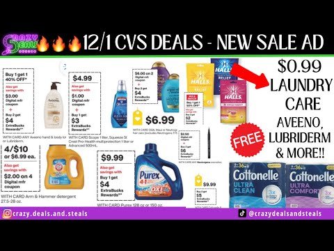 🔥12/1 CVS 8 MUST DO DEALS🎉MONEYMAKERS & $0.99 LAUNDRY RUN DEAL + NO CRT’S NEEDED!!- CVS Couponing