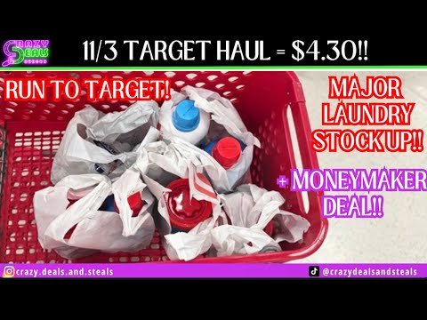 $0.60 LAUNDRY PRODUCTS AT TARGET 11/3-11/9! 🏃‍♀️🏃‍♀️🏃‍♀️ 11/3 Target Haul is 🔥🔥 NO NEWSPAPER COUPONS