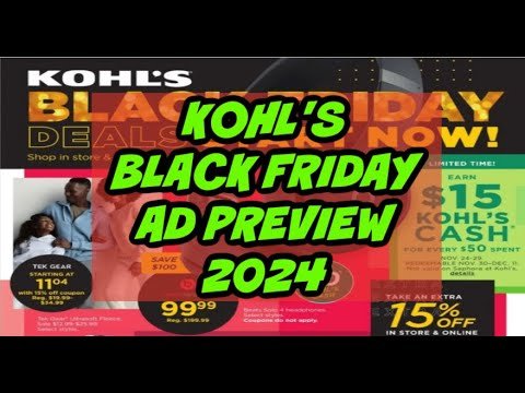 Kohl’s Black Friday Sneak Peek: Ad Preview, Sweepstakes & Free Giveaway! 2024