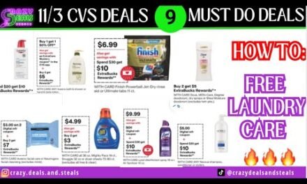 🔥11/3 CVS 9 MUST DO DEALS🎉FREE LAUNDRY CARE + HOUSEHOLD, BODY WASH & MORE- CVS Couponing