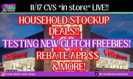 11/17 CVS *in store* LIVE! STOCK UP: HOUSEHOLD SUPPLIES, NEW GLITCHES, REBATE APP💰 &MORE! CVS DEALS