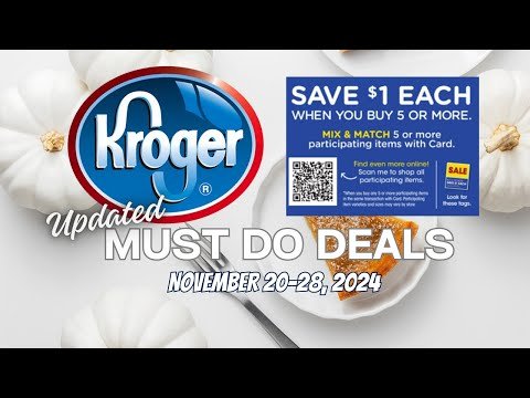 *WOW!!* Kroger UPDATED Must Do Deals for 11/20-11/28 | CRAZY Soda Deal, $.19 Dryer Sheets & MORE