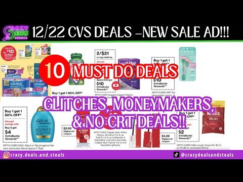 🔥12/22 CVS 10 MUST DO DEALS🎉MONEYMAKERS & FREEBIES + NO CRT’S NEEDED!!- CVS Couponing