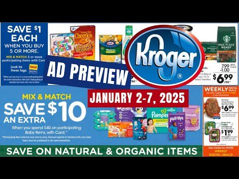 *6 Day Sale* Kroger Ad Preview for 1/2-1/7 | NEW MEGA SALE, Baby Aisle Sale, & MORE