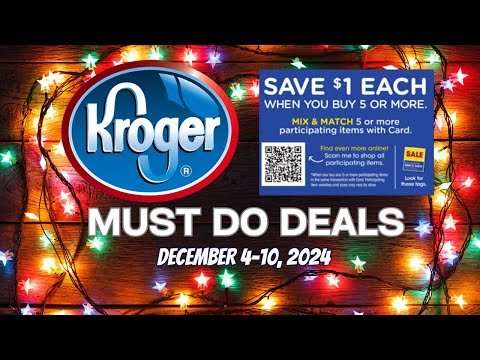 *2 Gl*tch Deals* Kroger MUST DO Deals for 12/4-12/10 | MEGA SALE, 5x Weekly Digitals, & MORE