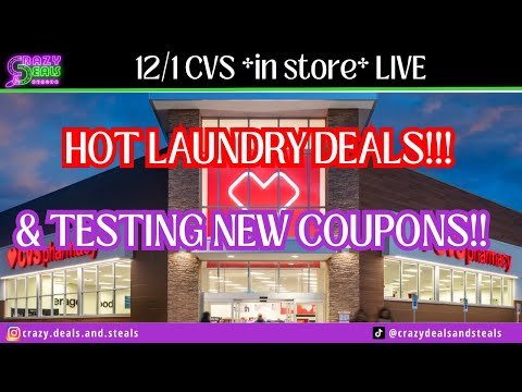 12/1 CVS *in store* LIVE! STOCKUP ON LAUNDRY CARE + TESTING NEW COUPONS – SUPER EASY DEALS #cvshaul