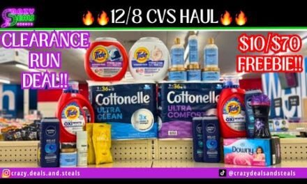 🎉12/8 CVS HAUL 🎉$10/$70 FREEBIE DEAL  & LAUNDRY STOCKUP + CLARANCE RUN DEAL! #cvsdeals #cvshaul