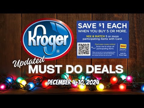 *MONEYMAKER* Kroger UPDATED Must Do Deals for 12/4-12/10 | 12 Merry Deals Days + MEGA & MORE