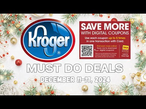 *NEW SALE* Kroger MUST DO Deals for 12/11-12/17 | 5x Digitals, Self Care Event, 33% Off Candy & MORE