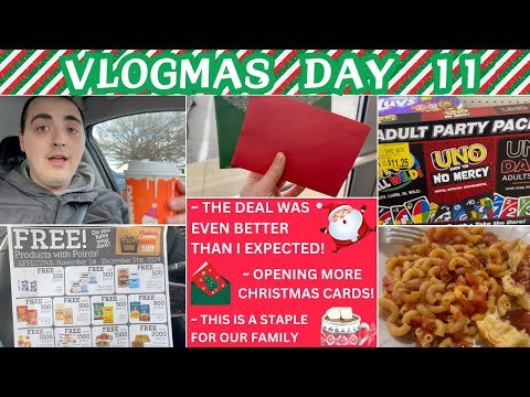 THE DEAL WAS EVEN BETTER THAN I EXPECTED! ~ OPENING MORE CARDS ~ A STAPLE DINNER FOR US ~ VLOGMAS 11