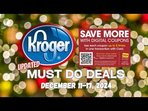 *HOT SODA DEALS!* Kroger UPDATED Must Do Deals for 12/11-12/17 | 5x Digitals and MORE