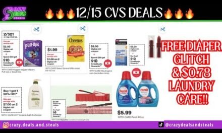 🔥12/15 CVS MUST DO DEALS🎉MONEYMAKERS & FREE DIAPER GLITCH + NO CRT’S NEEDED!!- CVS Couponing