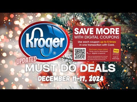 *MONEYMAKER* Kroger UPDATED Must Do Deals for 12/11-12/17 | Merry Day Deals, Mega Sale, & MORE!