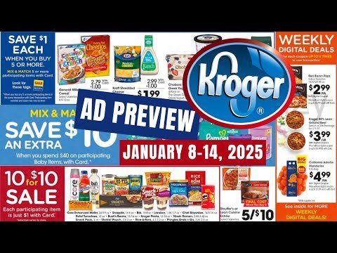 *MEGA SALE* Kroger Ad Preview for 1/8-1/14 | Buy 5 or More Save $1 Each Mega Sale + MORE