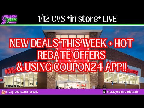 1/12 CVS *in store* LIVE! NEW DEALS THIS WEEK + LOTS OF REBATE $$ & COUPON24
