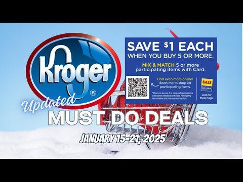 *NEW DEALS* Kroger UPDATED Must DO Deals for 1/15-1/21 | More Mega Sale + Ibotta Deals