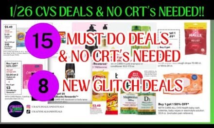 🔥1/26 CVS 15 MUST DO NO CRT DEALS🎉MONEYMAKERS & 8 NEW GLITCHES + FREEBIES & MORE!!- CVS Couponing