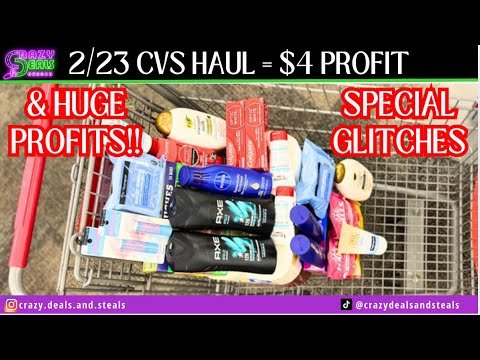 🎉2/23 CVS HAUL = $4 PROFIT👏 SPECIAL GLITCHES & HUGE PROFITS + $10/$70 Deal #cvsdeals #cvshaul