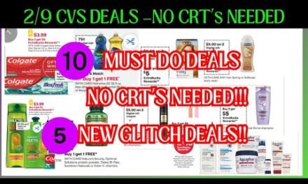 🔥2/9 CVS 10 MUST DO NO CRT DEALS🎉MONEYMAKERS & 5 NEW GLITCHES + FREEBIES & MORE!!- CVS Couponing