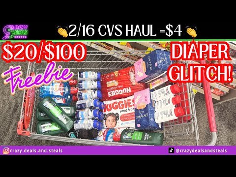 π2/16 CVS HAUL ONLY $4π $20/$100 FREEBIE!! & Diaper Glitch Deal & $10/$70 Deal #cvsdeals #cvshaul