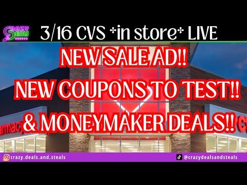 3/16 CVS *in store* LIVE!! 3/16 CVS DEALS (NEW SALE AD) +$TESTING COUPONS & MONEYMAKER DEALS👏