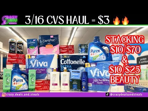 π₯OMGπ₯3/16 CVS HAUL = $3 π STACKING $10/$70 & $10/$25 BEAUTY CRT- Digital/Printable Deals #cvsdeals
