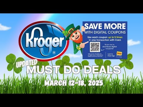 *FREEBIE* Kroger UPDATED Must Do Deals for 3/12-3/18 | 5x Digitals, Self-Care Event, & MORE