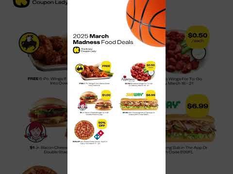 The BEST March Madness Food Deals 🏀 LET’S GOOO 🔥