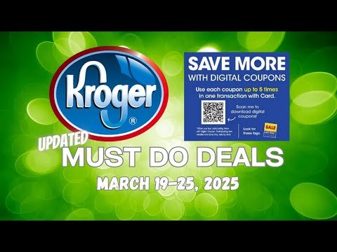 *Deals!* Kroger UPDATED (Again) Must Do Deals for 3/19-3/25 | 5x Digitals, Self-Care Event, & MORE