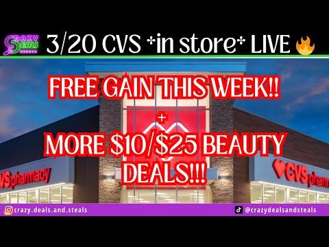3/23 CVS *in store* LIVE!! FREE GAIN THIS WEEK! + MORE $10/$25 BEAUTY DEALS! 3/23 CVS HAUL