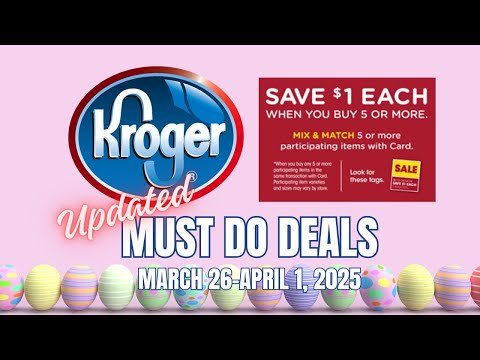 *FREEBIE!* Kroger UPDATED Must Do Deals for 3/26-4/1 | MEGA SALE, 33% Off Candy, & MORE