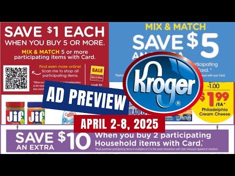*MEGA SALE* Kroger Ad Preview for 4/2-4/8 | Buy 5 Save $1 Each, Personal Care Event, Buy 2 Save $10