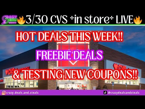 3/30 CVS *in store* LIVE!! Hot Deals This Week , FREEBIES, & Testing New Coupons! 3/30 CVS Haul