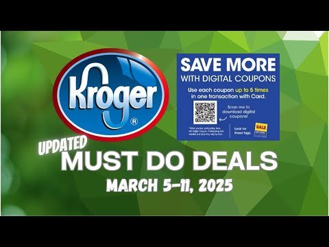 *Self-Care Event* Kroger UPDATED Must Do Deals for 3/5-3/11 | Buy 3 Save $5, 5x Digitals, & MORE