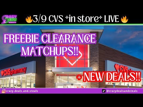 3/9 CVS *in store* LIVE!! Freebie Clearance Matchups & New CVS Deals (3/9 CVS Haul) #cvsdeals