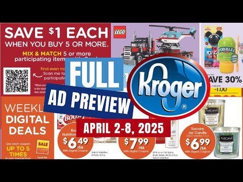 *FULL AD* Kroger Ad Preview for 4/2-4/8 | MEGA SALE, Easter Deals, NEW Weekly Digitals, & MORE