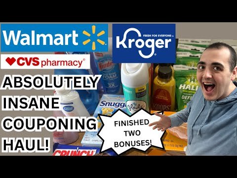 ABSOLUTELY INSANE COUPONING HAUL! ~ FINISHED TWO IBOTTA BONUSES! ~ HOT WALMART / KROGER / CVS DEALS