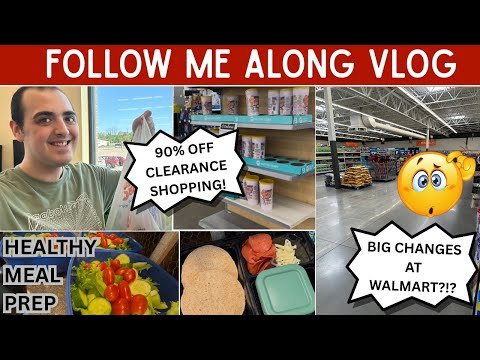 BIG CHANGES AT WALMART?!? ~ 90% OFF CLEARANCE SHOPPING ~ HEALTHY MEAL PREP ~ DAY IN THE LIFE VLOG