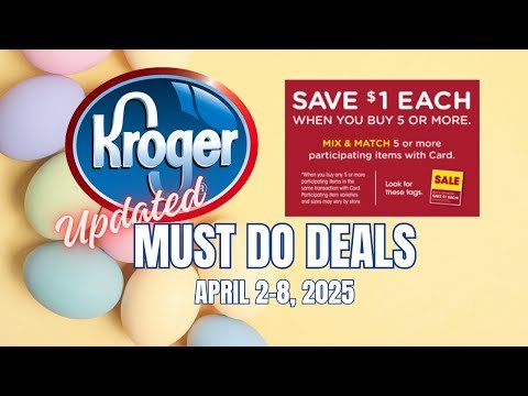 *WOW!* Kroger UPDATED Must Do Deals for 4/2-4/8 | MEGA SALE, $.24 Butter, & MORE!!!!