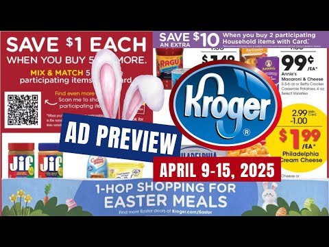*MEGA SALE* Kroger Ad Preview Sneak Peek for 4/9-4/15 | Easter Deals, Weekly Digitals, & MORE