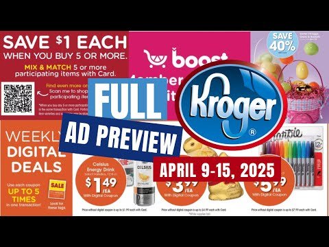 *FULL AD* Kroger Ad Preview for 4/9-4/15 | MEGA SALE, Easter Deals, NEW Weekly Digitals, & MORE