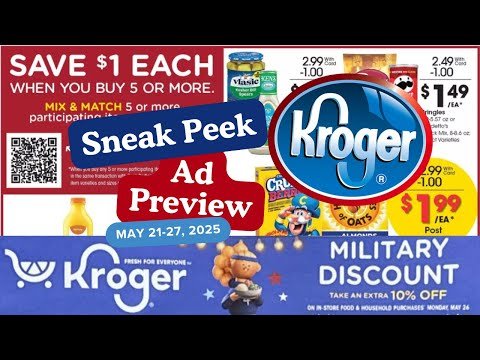 *MEGA SALE* Kroger Ad Preview for 5/21-5/27 | Buy 5 or More Save $1 Each, NEW Weekly Digital, & MORE